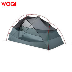 Tente de camping légère Woqi pour 2-3 personnes, ultralégère, imperméable, en polyester gris, résistante à l'eau 3000MM - Product Image 5