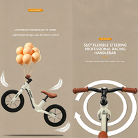 Vélo d'équilibre pour enfants de 12 à 14 pouces en alliage de magnésium de qualité supérieure, fabriqué en usine OEM, avec lumière décorative clignotante, sans pédales, pour enfants
