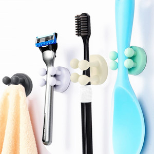 Vui Tự Dính Silicone Phòng Tắm Móc Cho Tường Cho Treo Nhà Bếp Dao Cạo Chủ Bàn Chải Đánh Răng Chủ Hút - Product Image 6