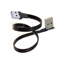 Cable USB 2.0 de Silicona Suave, Conectores de Extensión USB-A Macho a Hembra, Diseño en Forma de L, Transmisión de Datos, Alimentación de Energía para Computadora