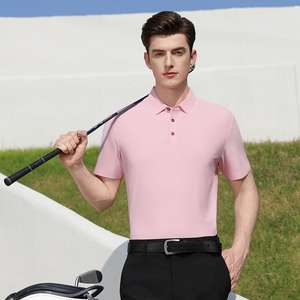 Polos deportivos transpirables suaves para hombre, camiseta informal de negocios con impresión de logotipo personalizado de tela de hielo, pedido a granel - Product Image 2