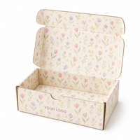 Boîte cadeau personnalisée de luxe, boîte à courrier florale en forme de tulipe, boîtes personnalisées avec logo pour l'expédition des petites entreprises