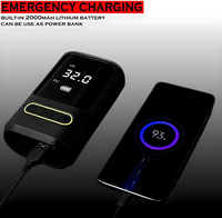 Gonfleur de pneus de vélo électrique miniature portable, recharge sans fil, affichage LED, pompe à air ABS 150 psi, lumière d'urgence