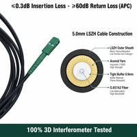 Câble de raccordement fibre optique étanche IP68 Mini SC/APC vers SC/APC G.657A2 5.0mm LSZH extérieur FTTA pour station de base 5G RRU-BBU