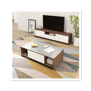 Simple Design Wooden Home Hotel Furniture Set Show <strong>Case</strong> <strong>TV</strong> <strong>Stand</strong> Melamine Laminated Coffee Table - Product Image 2