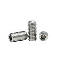Vis à six pans creux 18-8 en acier inoxydable SS 304 316 316L A2 70 80 A4 70 80, vis à six pans creux à pointe plate, vis de réglage DIN913