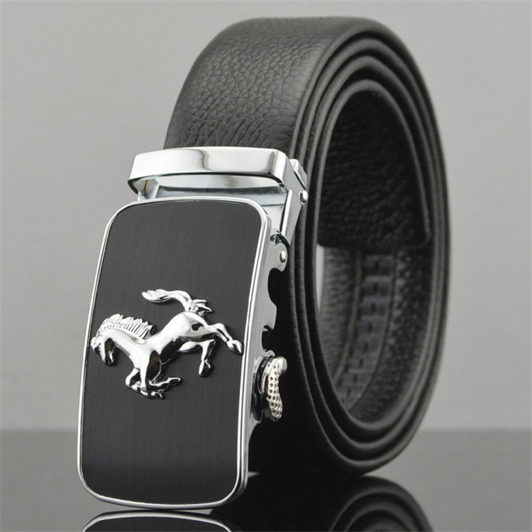 Hot Selling Fashion Automatische Verstelbare Metalen Gesp Riem Mannen Business Leisure Riemen Echt Lederen Riem