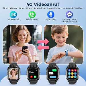 Montre connectée carrée pour enfants OIKKEI, GPS, appels vidéo IA, chat vocal, SMS, WiFi, 47 jeux, 4 modes sportifs, suivi d'activité, silicone - Product Image 3