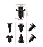 Nouveaux clips de fixation noirs en plastique à pousser pour voiture, attaches universelles pour garnitures de carrosserie, rivets pour pare-chocs, ailes et panneaux intérieurs