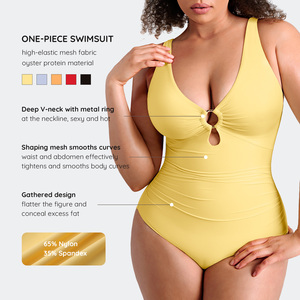 Traje de Baño Hexin con Logotipo Personalizado, Ajustable, Reductor de Abdomen, Traje de Baño de Una Pieza, Talla Grande, Ropa de Playa para Mujer - Product Image 2