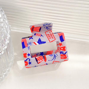 กิ๊บติดผมทรงอเมริกันแบบใหม่ ดีไซน์ดาวเรขาคณิต ครึ่งวงกลม สี่เหลี่ยม โปร่ง กิ๊บหนีบผมสำหรับงานปาร์ตี้ รูปทรงฉลาม - Product Image 5