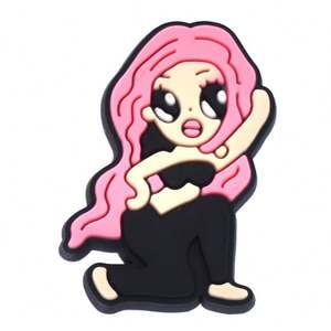 Nuevo diseño Pvc moda chica zapato encantos Karol G zapato cantante encantos rojo rosa accesorios para el cabello <span class=keywords><strong>Harry</strong></span> estilo decoración encanto - Product Image 6