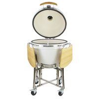 Barbecue au charbon de bois en céramique TOPQ pour l'extérieur, en acier inoxydable, 20 pouces, parrilla kamado, adapté aux rassemblements familiaux