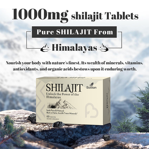 Solilan OEM Private Label 60 Tabletten 100% Zuiver Hoogwaardig Shilajit Extract Tabletten Himalaya Rijk aan Fulvinezuur & Spoorelementen - Product Image 6