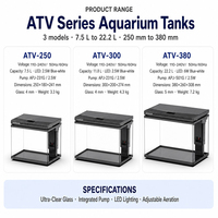 Aquarium avec système de circulation optimisé intégré, design ultra silencieux, mini aquarium pour poissons d'intérieur