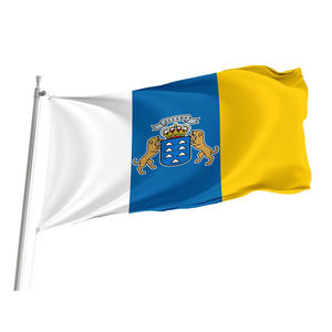 Bandera Nacional <span class=keywords><strong>de</strong></span> las Islas Canarias <span class=keywords><strong>de</strong></span> 3x5 Pies, Nueva, al por Mayor, para Decoración <span class=keywords><strong>de</strong></span> Exteriores - Product Image 1
