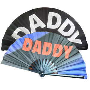 Abanico Plegable de Bambú Ecológico Personalizado de Alta Calidad, Grande (33cm), para Promoción, Publicidad, Eventos, Estilo Kung Fu - Product Image 6