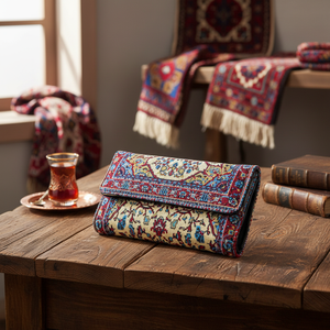 Covered Turkish Carpet & Rug Designed Lady <b>Purse</b> & Wallet, From Turkey - Product Image 3