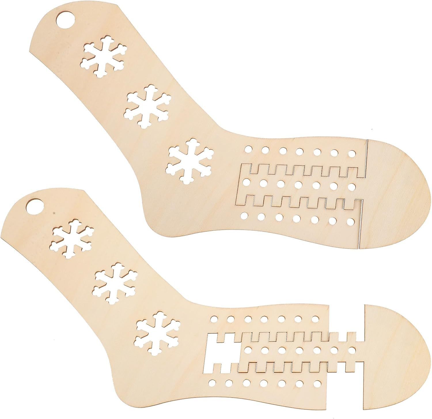Moule à chaussettes en bois-flocon de neige