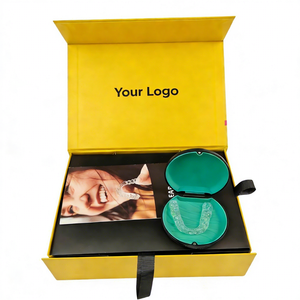 صناديق تغليف مخصصة بشعار العيادات السنية لتقويم الأسنان، علب ورقية لتغليف مجموعات تقويم الأسنان مع حقيبة ورقية وصندوق - Product Image 6