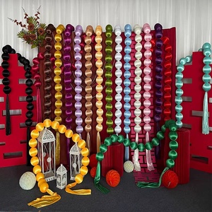 creativa per <span class=keywords><strong>eventi</strong></span> oggetti di scena in schiuma perlescente sfera ghirlanda per feste sfondo di seta catena con tessuto - Product Image 1
