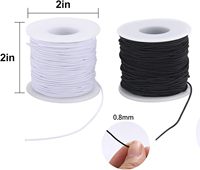 Cordon de macramé extensible, 2 rouleaux, 0,8 mm/1 mm/1,5 mm, longueur personnalisable, élastique robuste, enduit, haute ténacité, pour sacs et chaussures