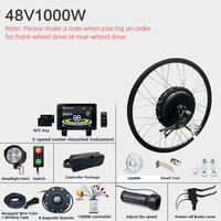 Kit de Conversion de Moteur de Moyeu Sans Balais Sans Engrenage 1000W 48V avec Batterie au Lithium – Pour VTT, Vélo Électrique de Livraison, Vélo Électrique