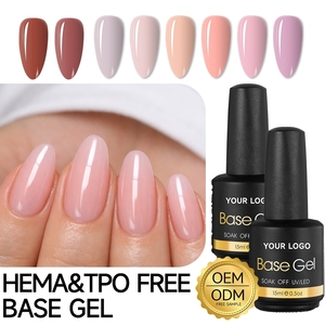 เจลเบสใหม่ 15 มล. ปราศจากสาร HEMA และ TPO ปกป้องเล็บอย่างอ่อนโยน รับผลิตแบบ OEM ODM พร้อมบริการออกแบบฉลากตามสั่ง - Product Image 1