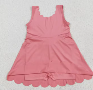 Vestidos Deportivos sin Mangas para Niñas, Estilo Yoga con Volantes hasta la Rodilla, Marca Sister Wear - Product Image 4