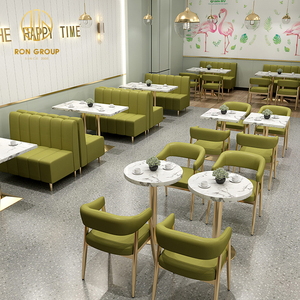 Café Café Marbre Cabine et Table Chaise Meubles Canapé Cabine Sièges Ensemble pour Restaurant et Café - Product Image 3