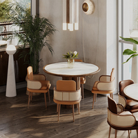 Ensemble de meubles de style industriel en cuir PU pour restaurant, banquettes, tables et chaises de café, mobilier de café