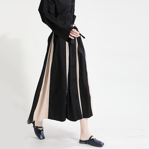 Vente chaude couleur correspondant taille haute conception a-ligne jupe femmes nouvelle petite fille jupe noire Style japonais jupe 1995 - Product Image 6