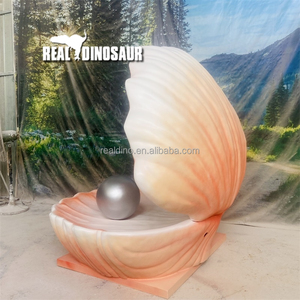 Mô hình vỏ sò mô phỏng kích thước thật, mô hình động vật biển hàu với ngọc trai lấp lánh - Product Image 6