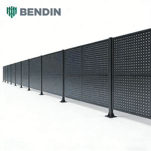 Barrière de sécurité industrielle modulaire en métal perforé pour la protection des machines en usine, atelier et la division des entrepôts - Product Image 1