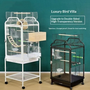 Factory Price Modern Solid <b>Large</b> Capacity Eco-friendly Metal Wrought Iron Wire Open Play Top Parrot Cage With <b>Box</b> - Product Image 6
