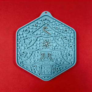 Alfombrilla de silicona de grado alimenticio para gatos, diseño de árbol de Navidad, para comer lentamente y estimular el aprendizaje, novedad. - Product Image 6