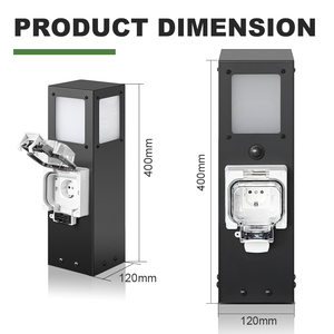 Il sensore del giardino esterno della Villa illumina la Base di potere della colonna della presa di terra - Product Image 2