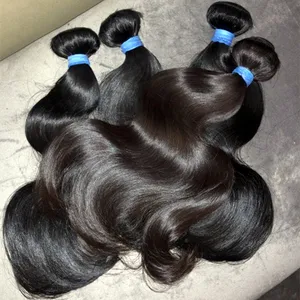 Brazilian Natural Color Hair Raw Cuticle Aligned Weave Bundles Extensions ,Sexy lady hair ,100% Blue Band Human Hair