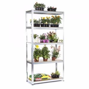 대용량 5단 수직 금속 선반 아연 도금 녹 방지 작업장 및 지하실 보관 선반 - Product Image 5