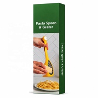 Râpe à fromage jaune 2-en-1 et cuillère à pâtes, râpe multifonction en acier inoxydable, ustensile de cuisine