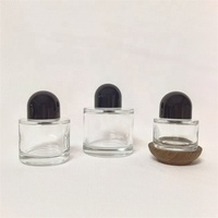Precio de fábrica Hermosa botella de perfume 30ml 50ml 100mL Botellas de perfume de grasa corta transparente