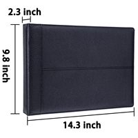 Maßgefertigter 7-Ring Geschäftscheckbuch-Ordner aus PU-Material mit Transparenter Vinyl-Tasche Rechnungsaufbewahrung