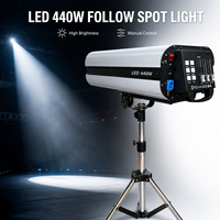 Projecteur LED 440W à 23 faisceaux, portée 40-50M, roue 5 couleurs RGBWA, blanc CCT, contrôle DMX512 par bouton, IP20 CE, pour mariages et concerts