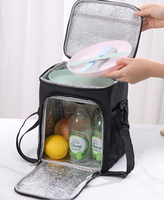 Sac isotherme double compartiment personnalisé grande capacité pour pique-nique extérieur, sac à bandoulière portable pour repas bento avec isolation thermique