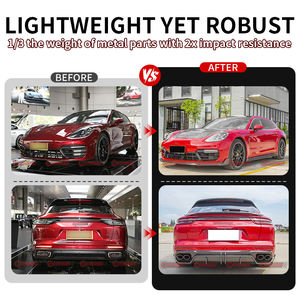 Kit carrosserie de haute qualité en fibre de carbone sèche, style Commas, pour Porsche Panamera 971 : Lame avant, Lame arrière, Jupes latérales - Product Image 5