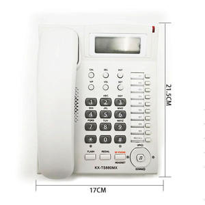 <span class=keywords><strong>Téléphone</strong></span> <span class=keywords><strong>fixe</strong></span> filaire avec fonction mains libres et identification de l'appelant pour bureau et hôtel, téléphones filaires LAN PSTN KX-TS880MX - Product Image 6