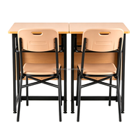 Ensemble bureau et chaise de classe en acier Zoshine, vente en gros d'usine, table d'étude en bois pour étudiants avec étagère à livres pour le lycée