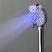 Cabezal de ducha de mano para Spa, luz LED que cambia automáticamente en 7 colores, ABS, ahorro de agua de alta presión
