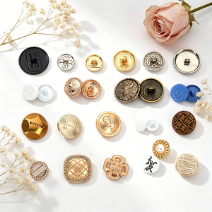 Custom Embossed Engraved Round Zinc Alloy <b>Buttons</b> Gloss High Polished Gold Brass Shank <b>Buttons</b> for Metal Craft DIY Projects - Product Image 2