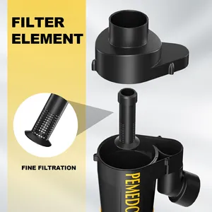 Separador Ciclone Coletor De Poeira Separador Extrator De Poeira com 2 Filtros Elemento Aspirador De Pó para Carpintaria Cinza Doméstica - Product Image 3